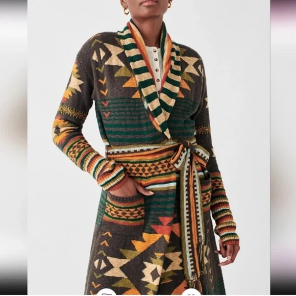 B yellowtail Paloma duster in eagle peak size xs NWT Faherty - Picture 3 of 4